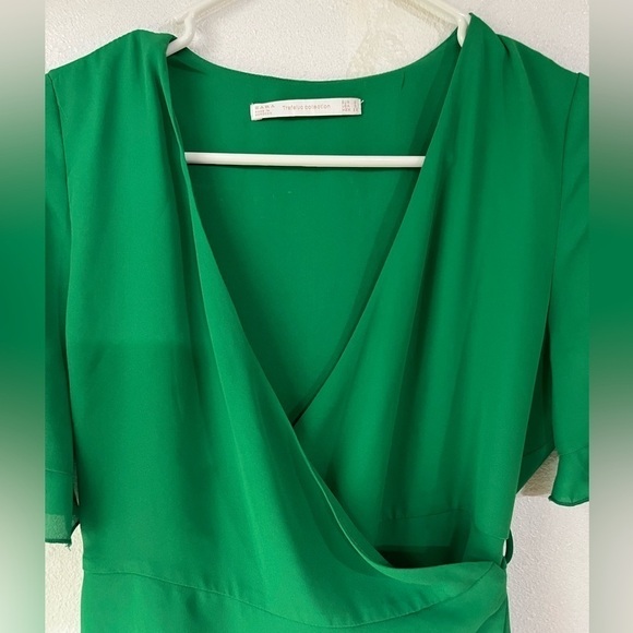 Zara Trafaluc collection size S rap green top - Picture 3 of 3